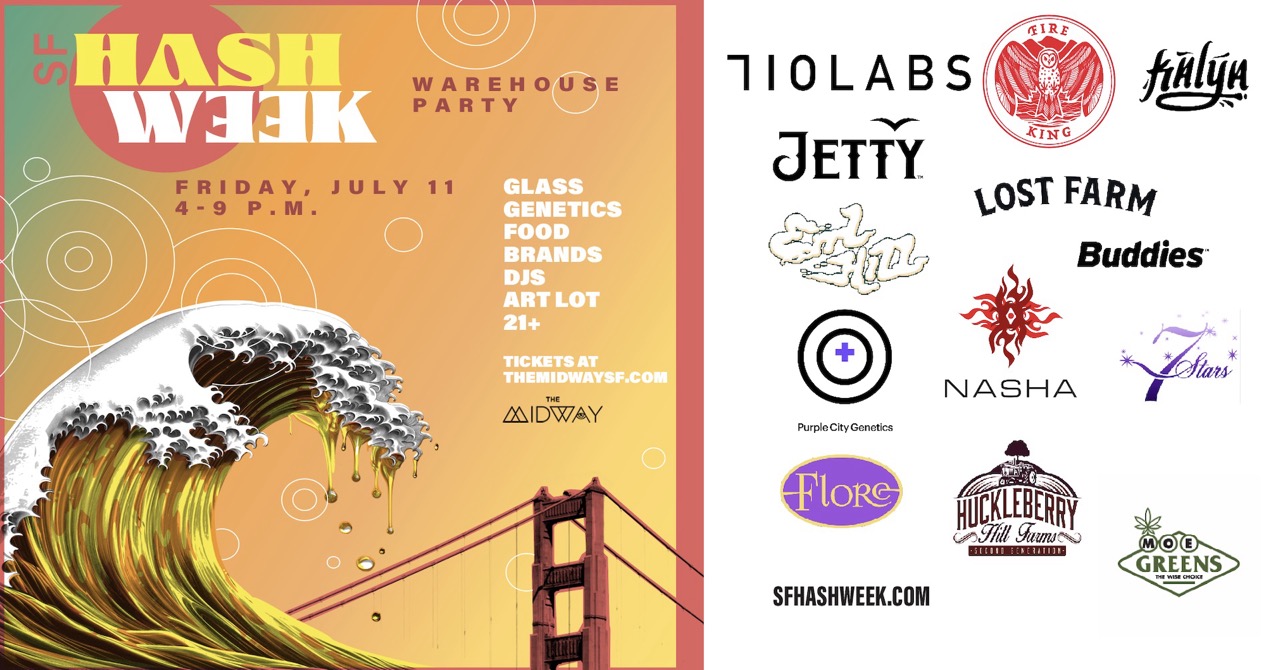 SF Hash Week warehouse Party flyer