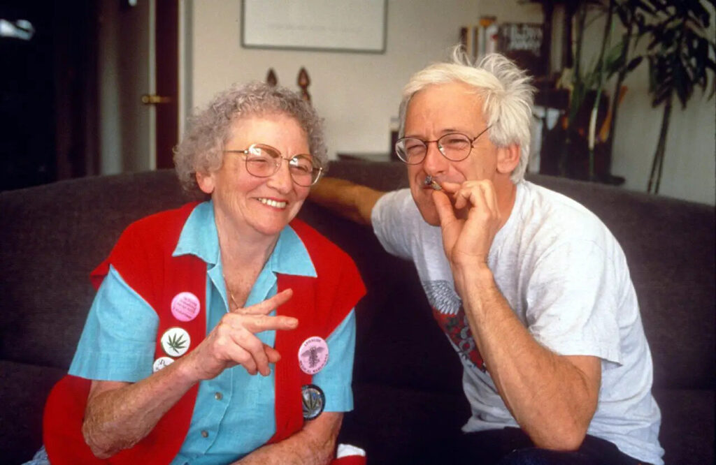 Brownie Mary Rathbun and Dennis Peron. (Courtesy Join the Club)
